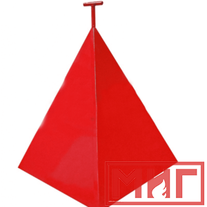 Фото 9 - Пожарная пирамида для пожарного гидранта 950x950x1150 (Трехгранная).